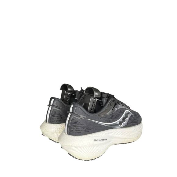 Womens Saucony Triumph 20 Cushioned Running Shoes Black White Size 7.5 - Picture 4 of 7